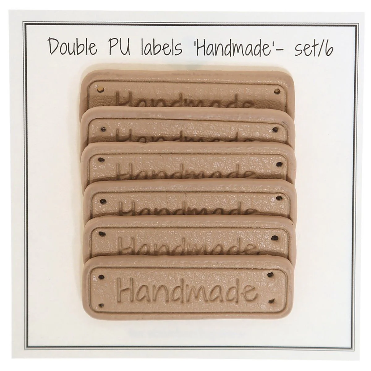 PU Leather Label "Handmade" 5 x 1,5 cm - Image 3