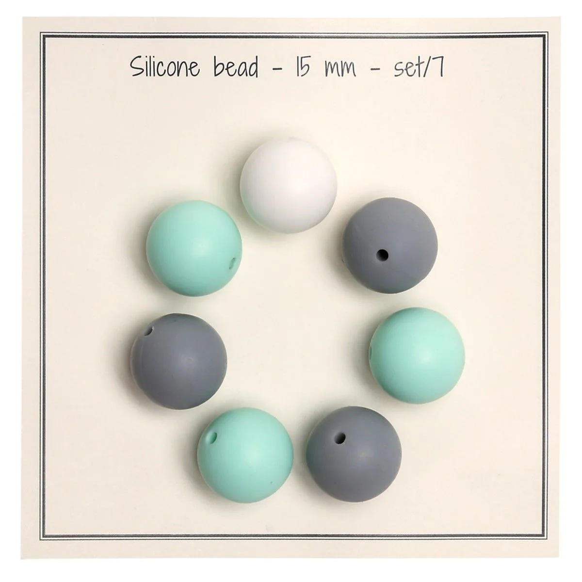 Silicone pearls, 7 pcs., D15 mm / 0.6 inches - Image 8