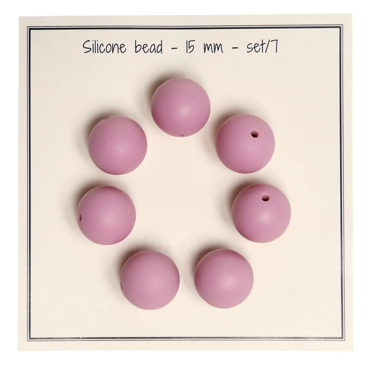Silicone pearls, 7 pcs., D15 mm / 0.6 inches - Image 9