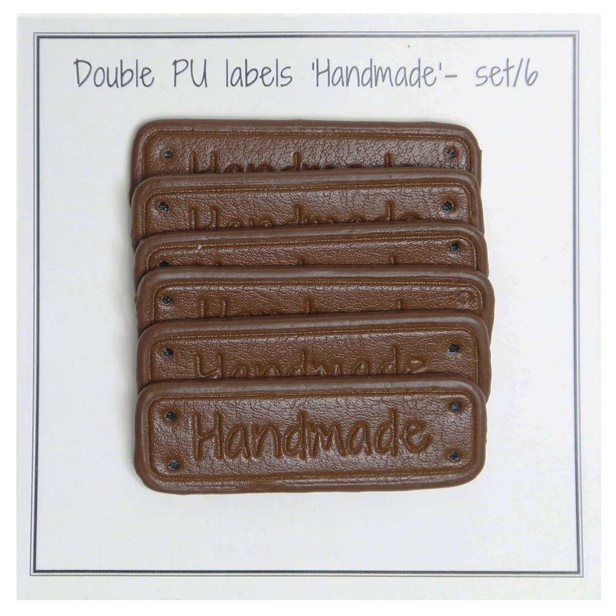 PU Leather Label "Handmade" 5 x 1,5 cm