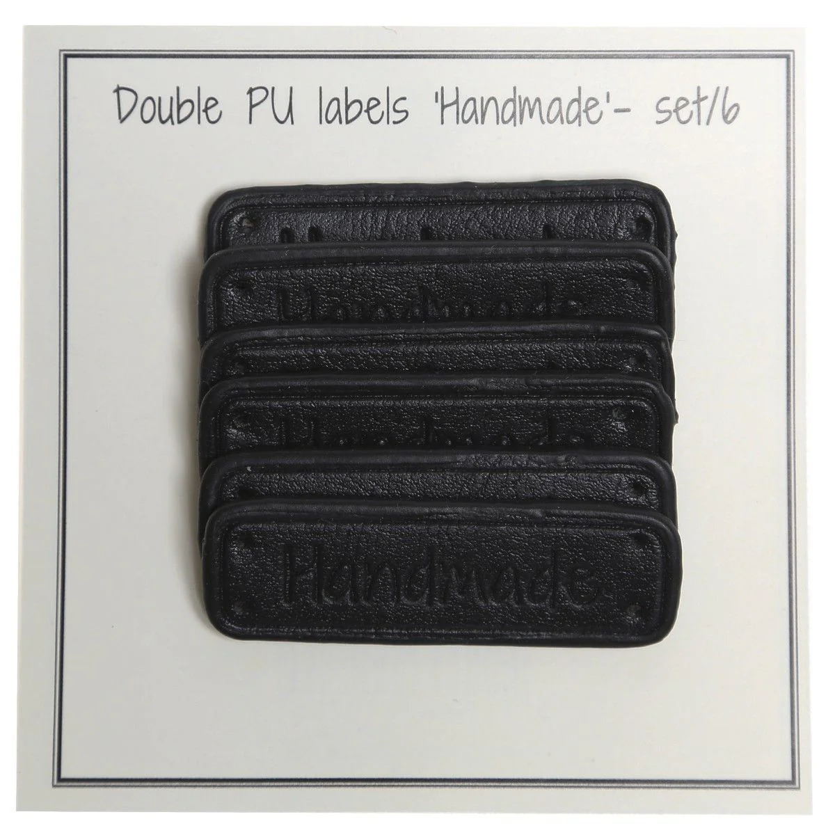PU Leather Label "Handmade" 5 x 1,5 cm - Image 2