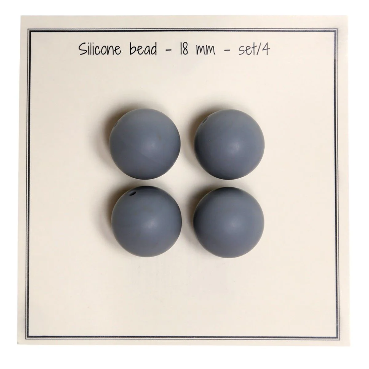 Silicone pearls – 18 mm – 4 pcs