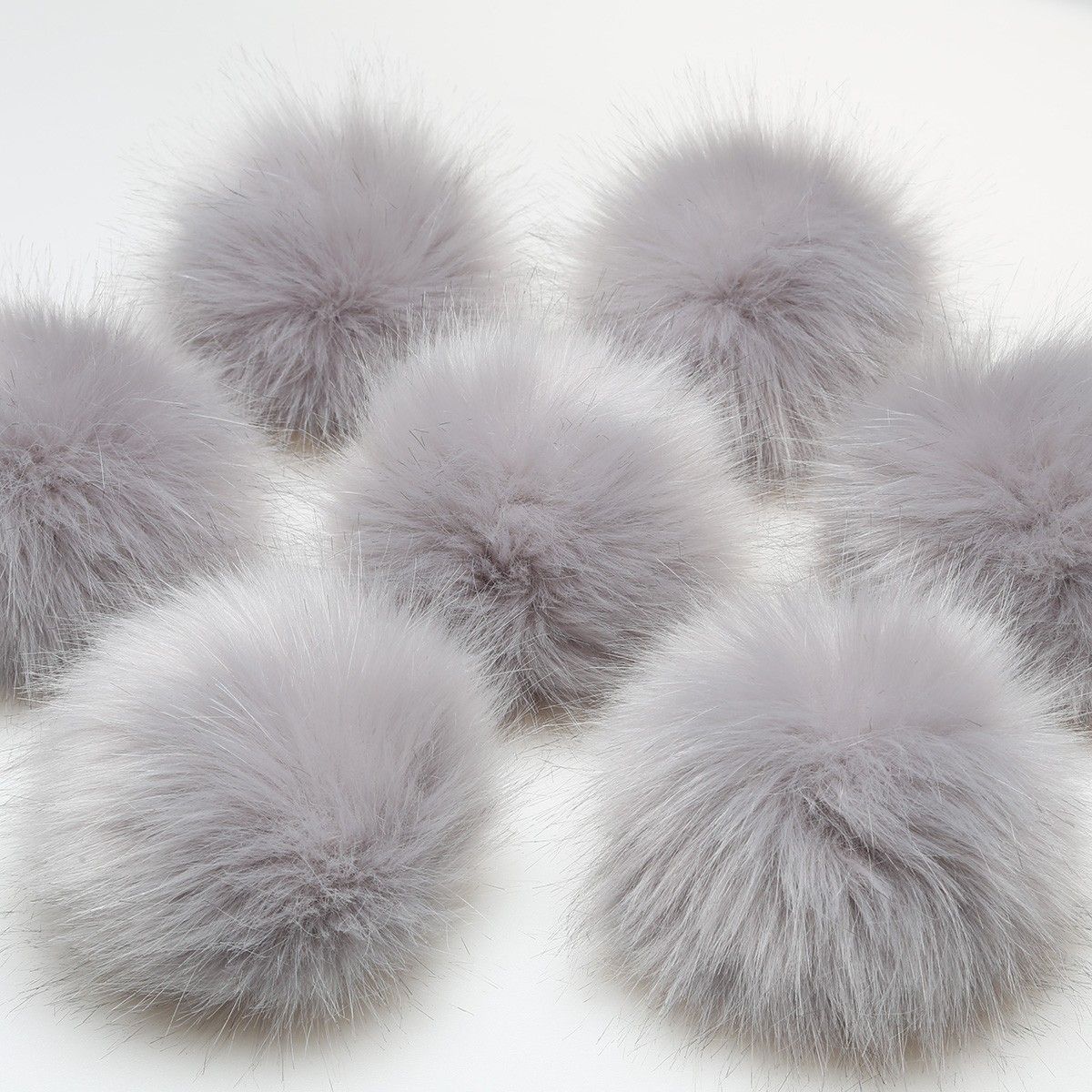 Pom Pom w/button - Grey - Small - Image 2