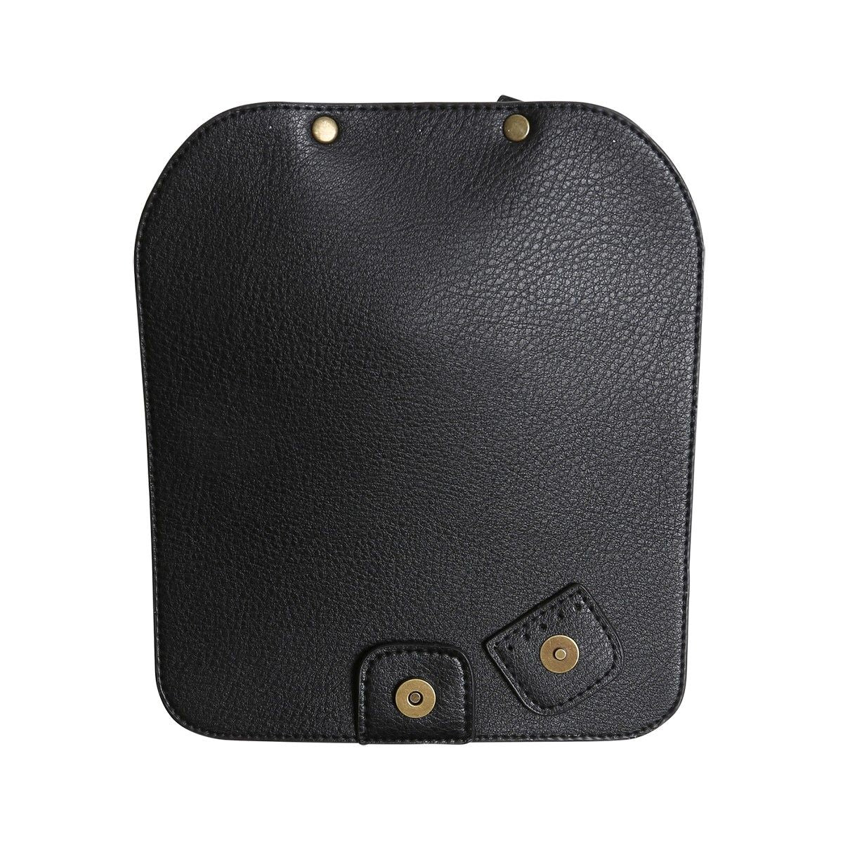 Bag Flap w/Magnetic Button - Black/Bronze - Image 4