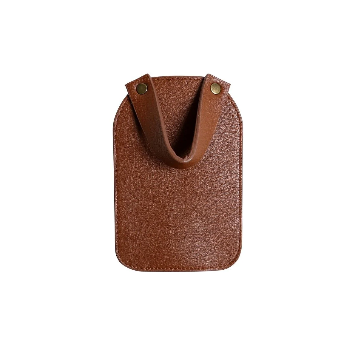 Bag Flap w/Magnetic Button - Brown/Bronze - Image 8