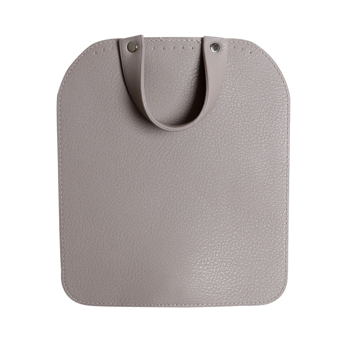 Bag Flap w/Magnetic Button - Beige/Silver
