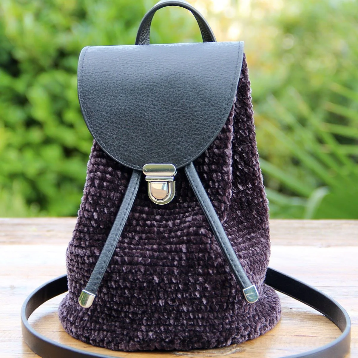 Bag Flap for Metal Lock - Brown/Bronze - Image 4