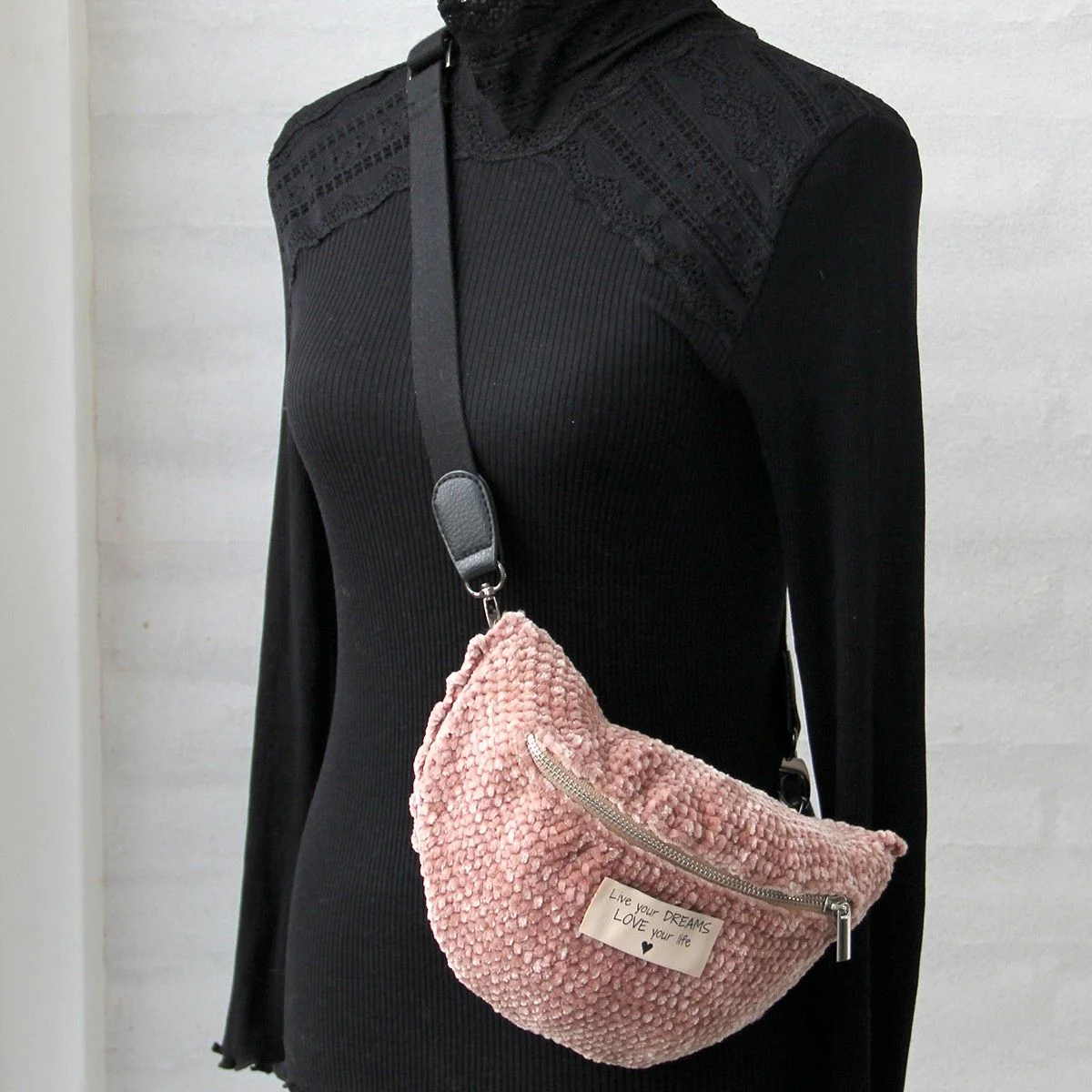 Shoulder Strap in Cotton - Adjustable 85-125 cm (2'9.5"-4'1.2") x 25 mm (0.89") - Image 3