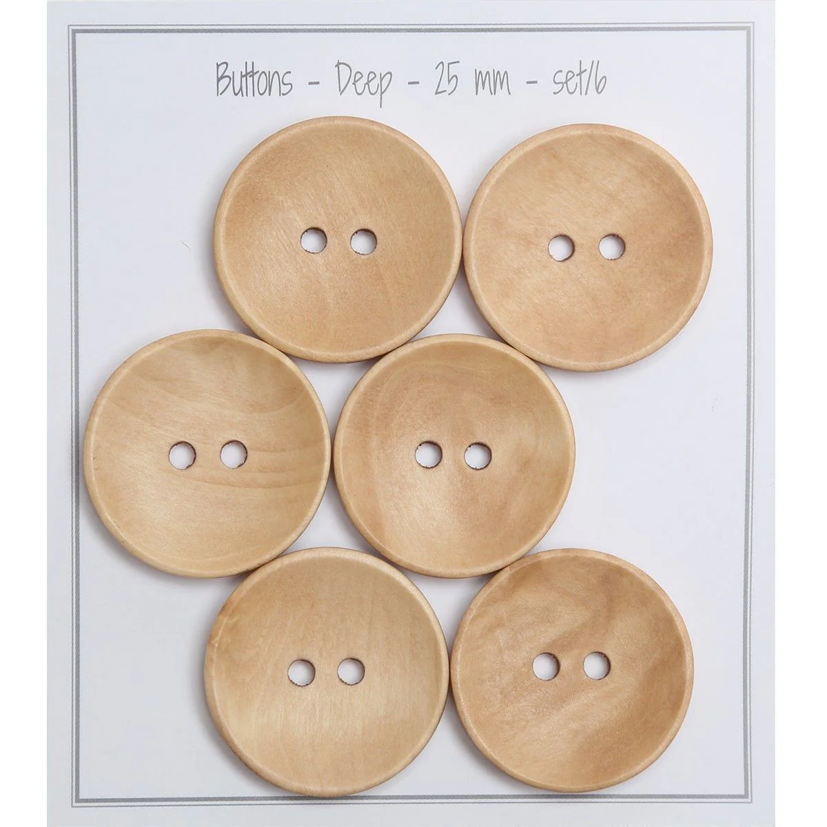 Deep Wooden Buttons, Light - Image 4