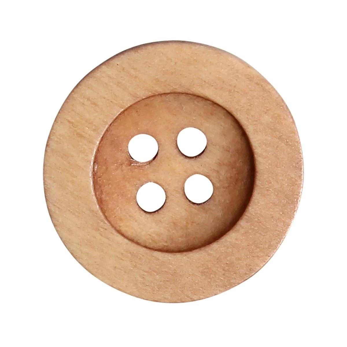 Wooden Buttons - Round Groove - Bright - Image 3