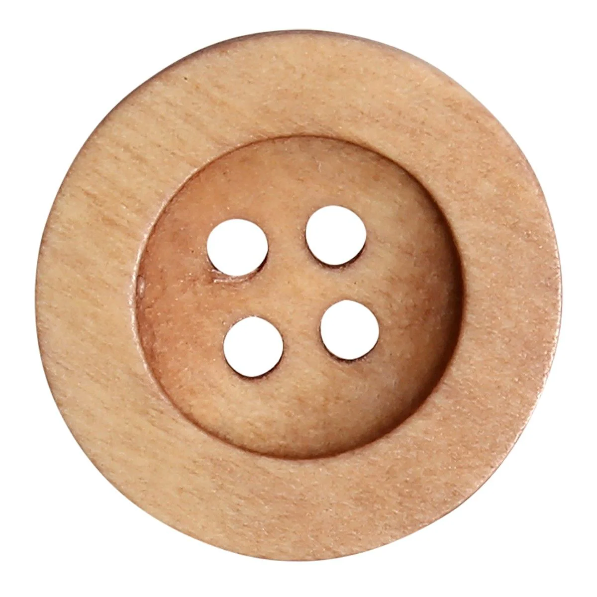 Wooden Buttons - Round Groove - Bright - Image 4
