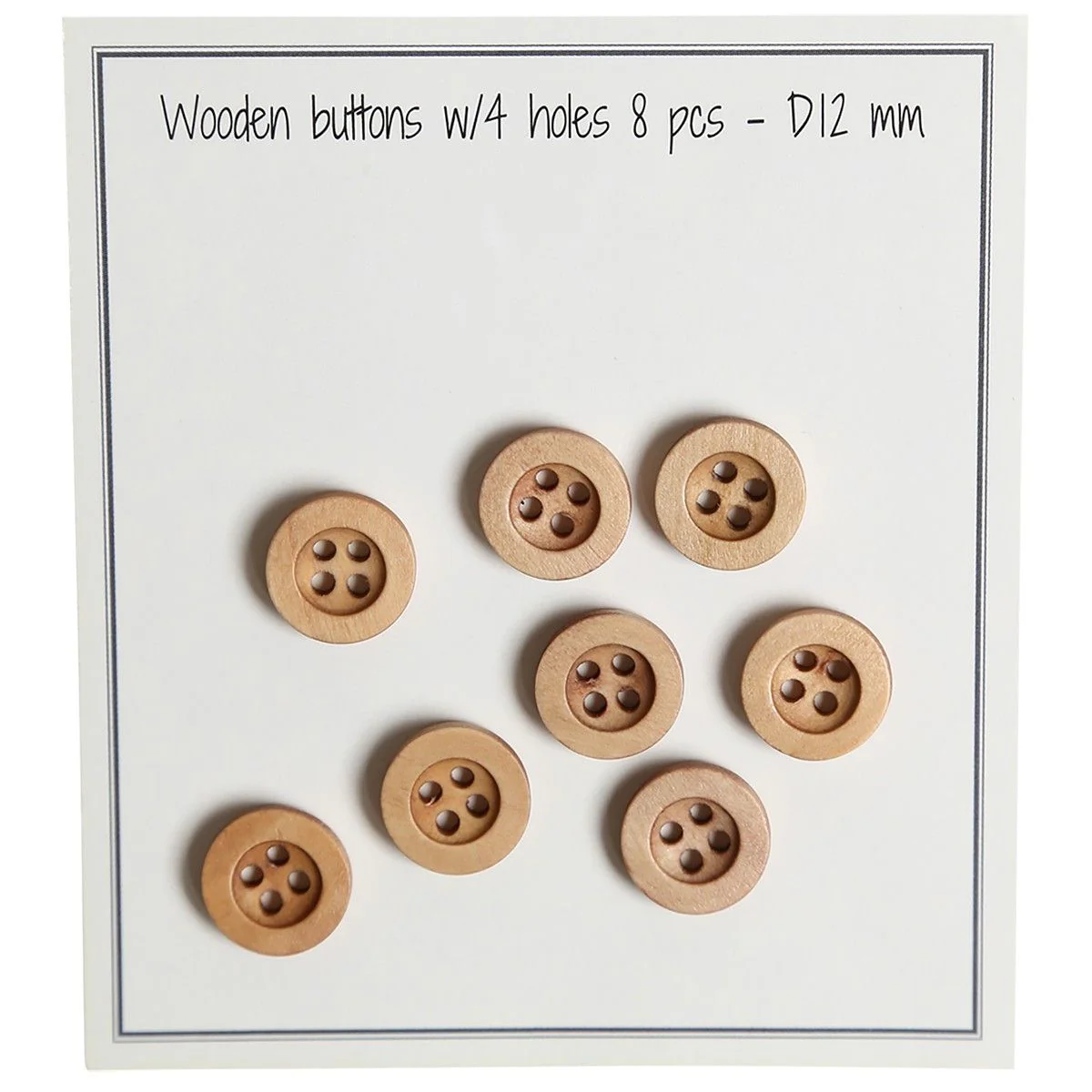 Wooden Buttons - Round Groove - Bright - Image 6