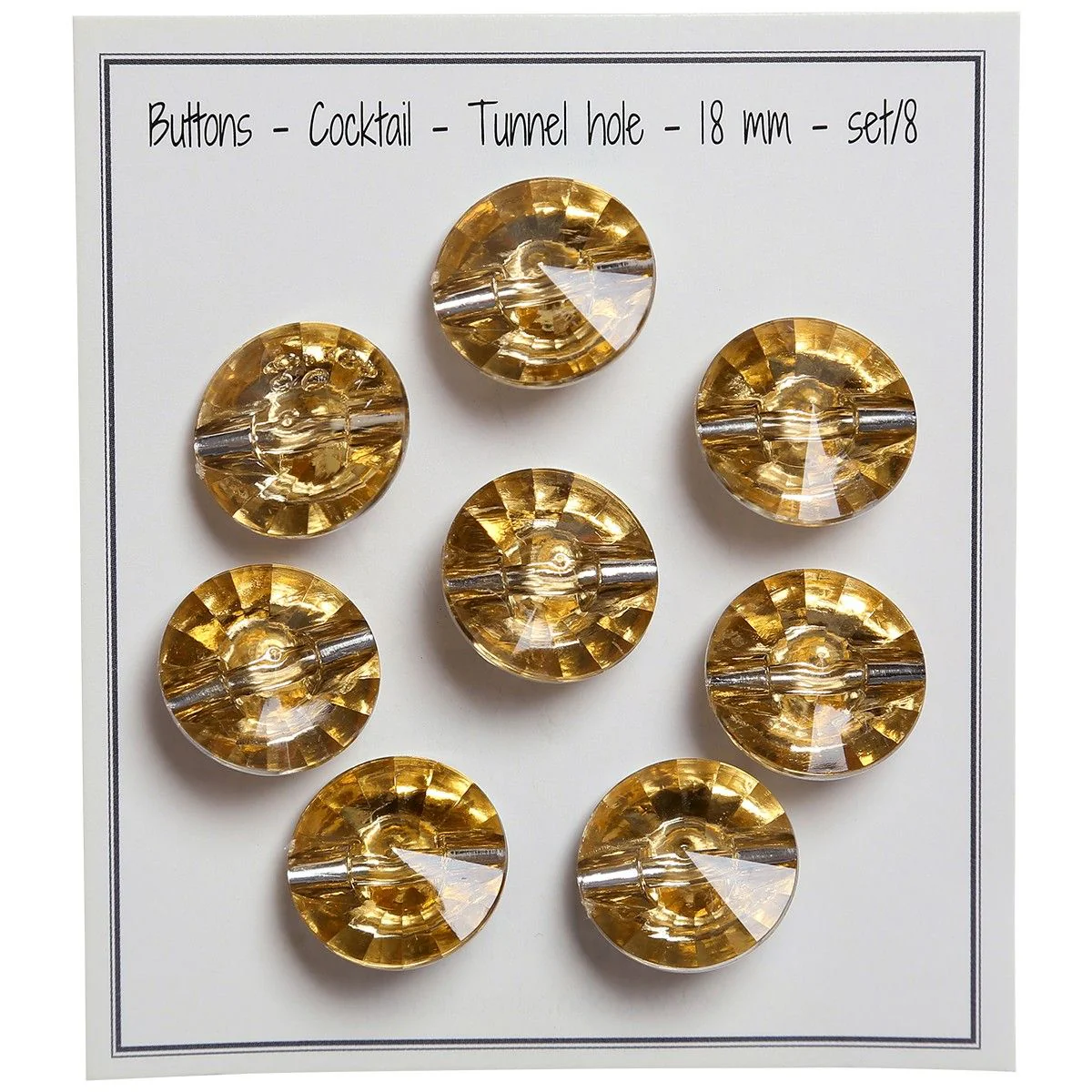 Tunnel Shank Cocktail Buttons - 18 mm (0.7 inches) - Image 15