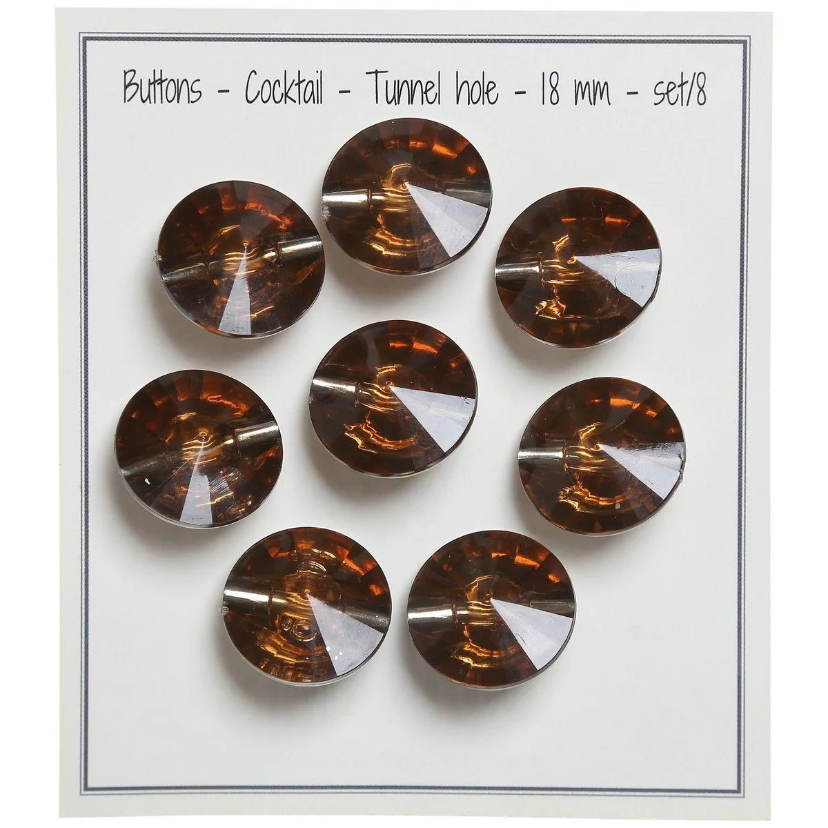 Tunnel Shank Cocktail Buttons - 18 mm (0.7 inches) - Image 17
