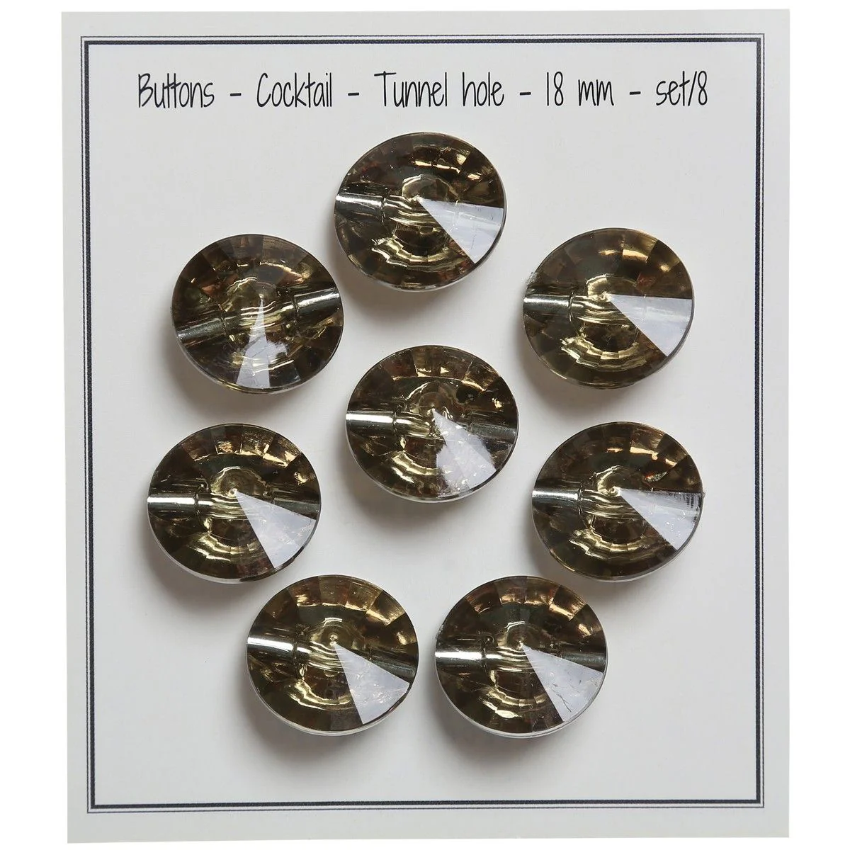 Tunnel Shank Cocktail Buttons - 18 mm (0.7 inches) - Image 19