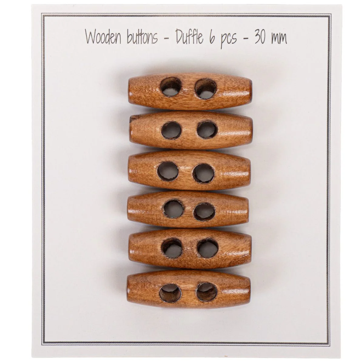 Oblong Wooden Buttons - 30 mm (1.2 inches) - Image 8