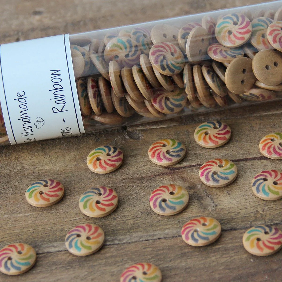Rainbow Buttons - 15 mm - Image 2