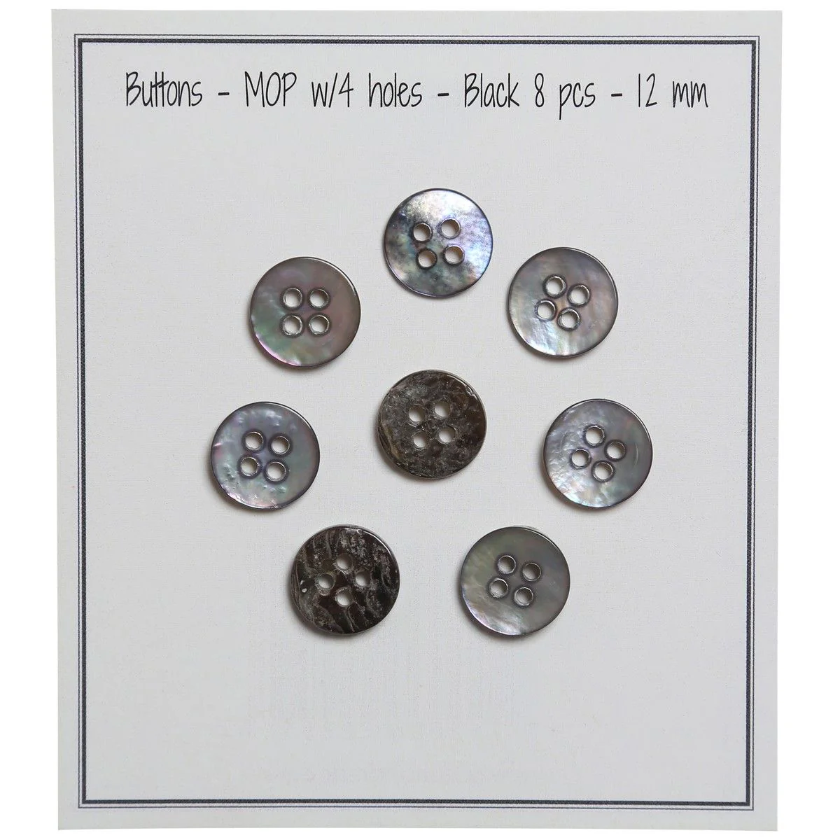 Buttons - Mother-of-pearl - Black - Image 5
