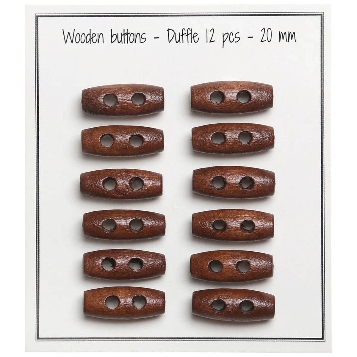 Oblong Wooden Buttons Mini - 20 mm - Image 5