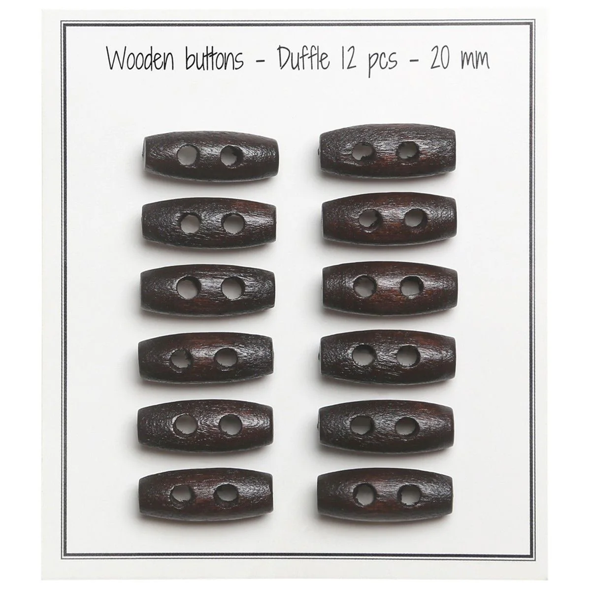 Oblong Wooden Buttons Mini - 20 mm - Image 6