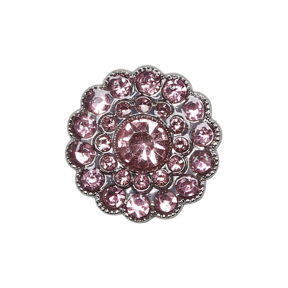 Bling Buttons - Small Stones - Pink - 4 pcs. - Image 6