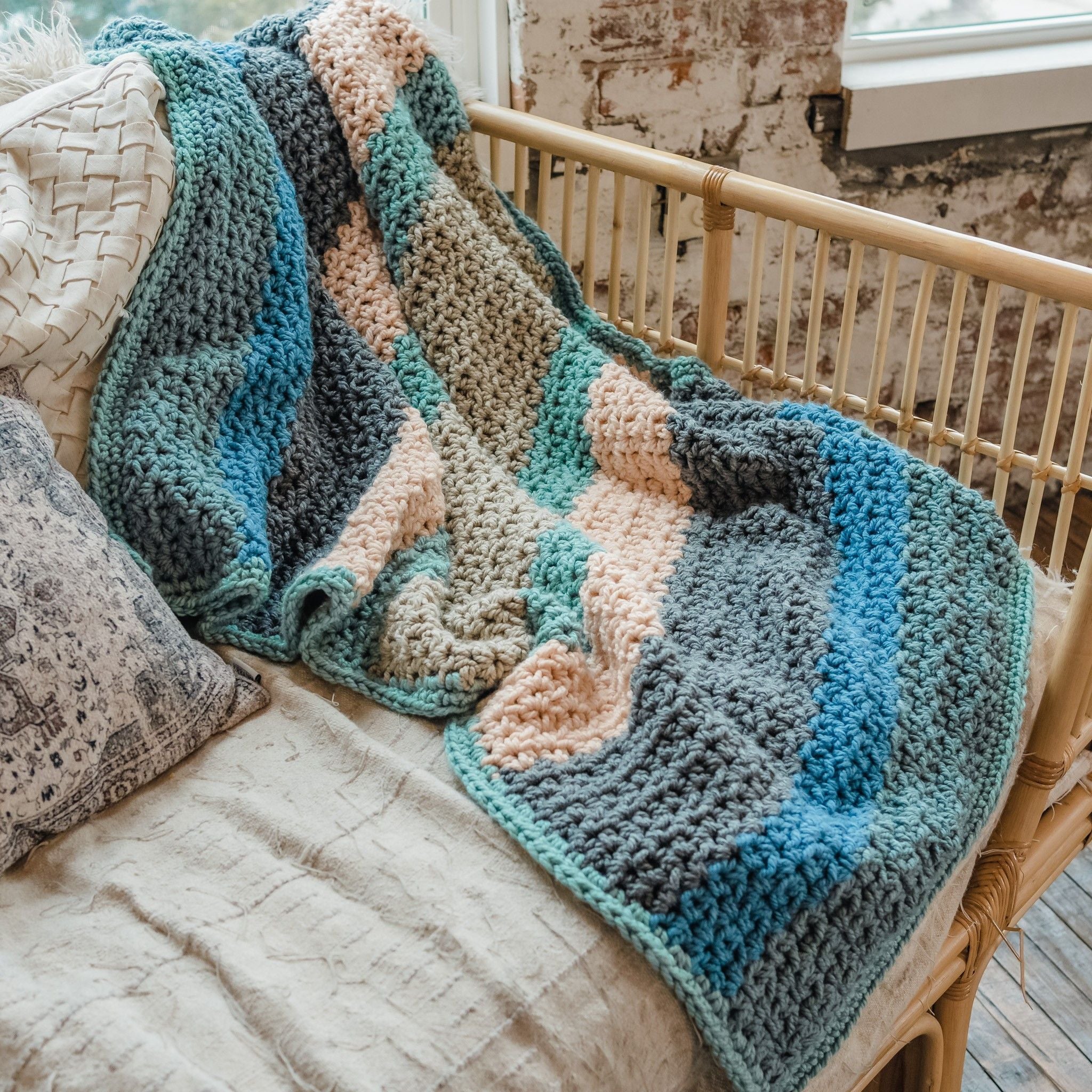 Sherbet Afghan - Blanket - Image 6