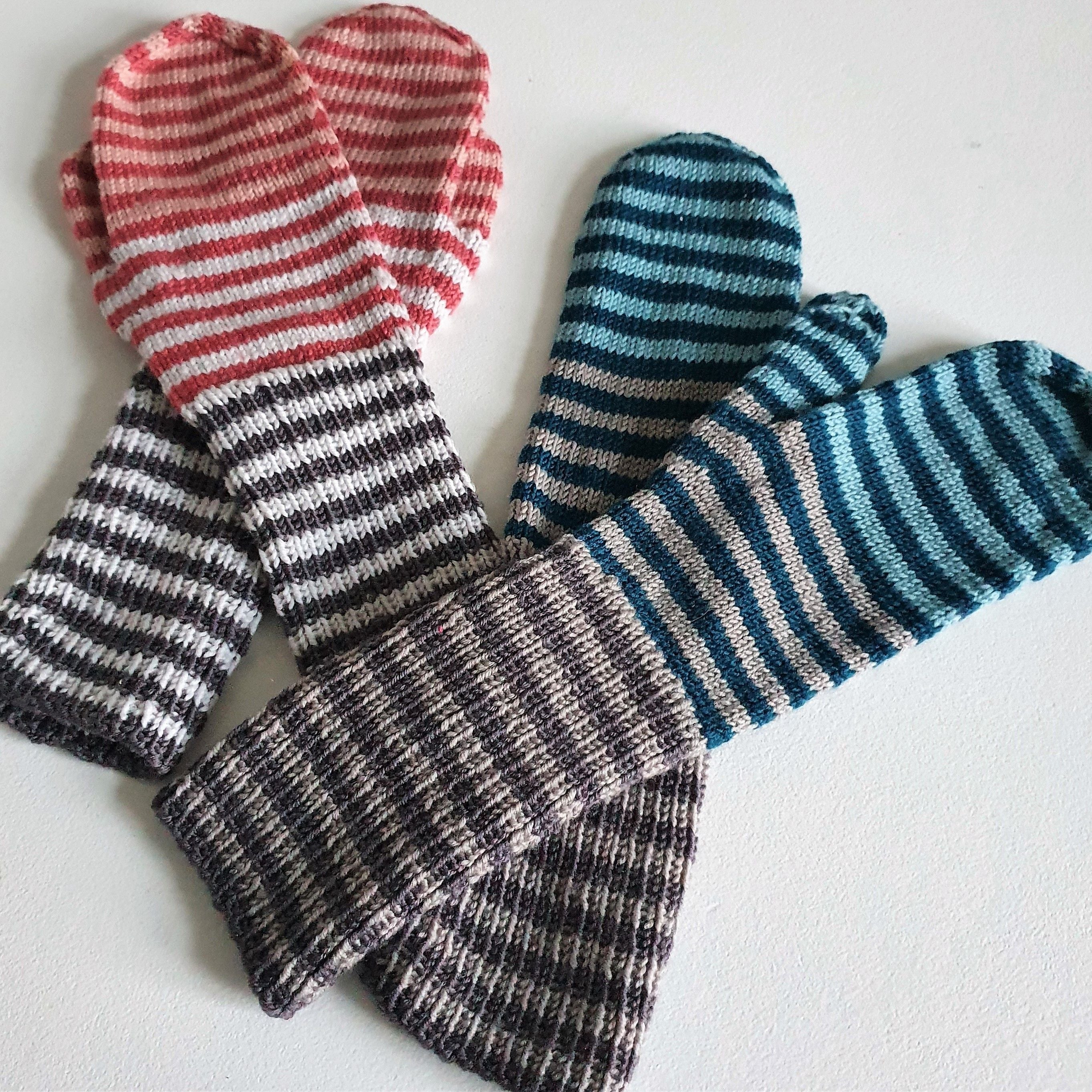 Stribede Luffer - Mittens