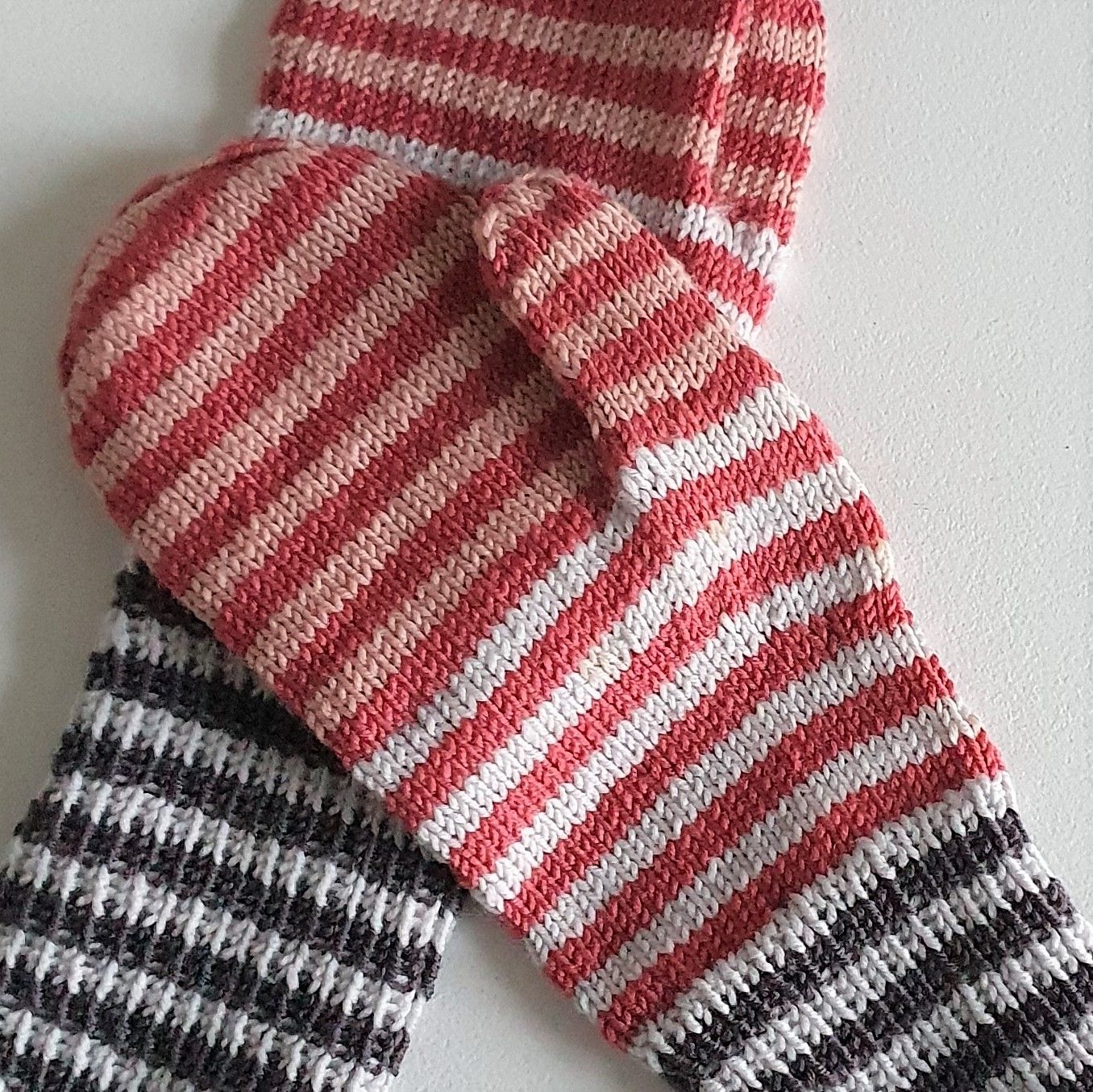 Stribede Luffer - Mittens - Image 4