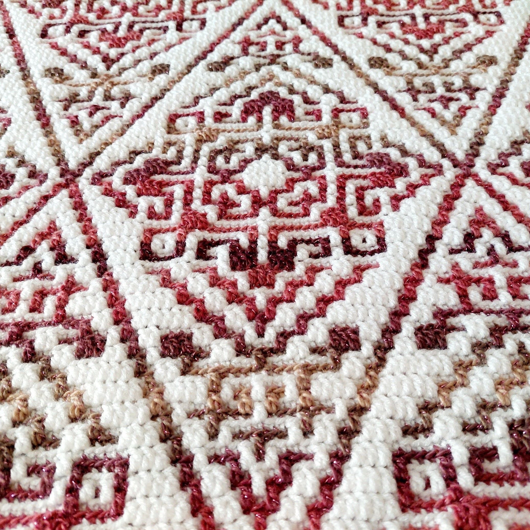 Aztecana - Mosaic Crochet Blanket - Image 6