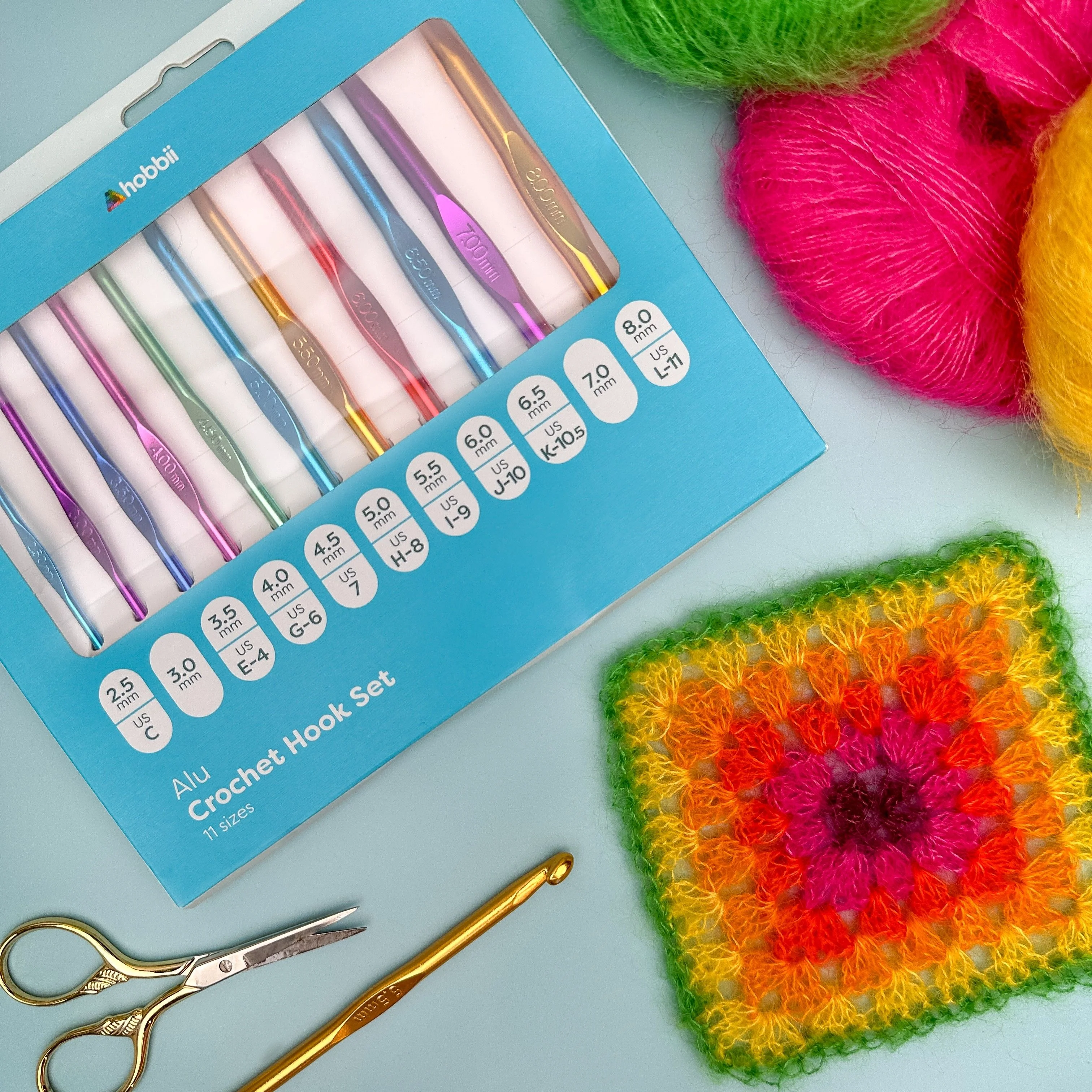 Alu Crochet Hook Set - 11 sizes - Image 4