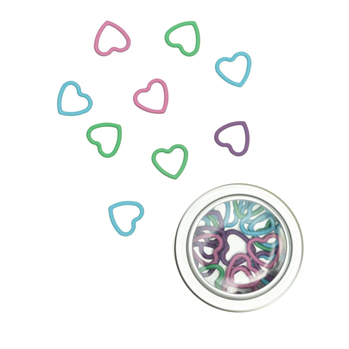 Metal stitch markers - Hearts