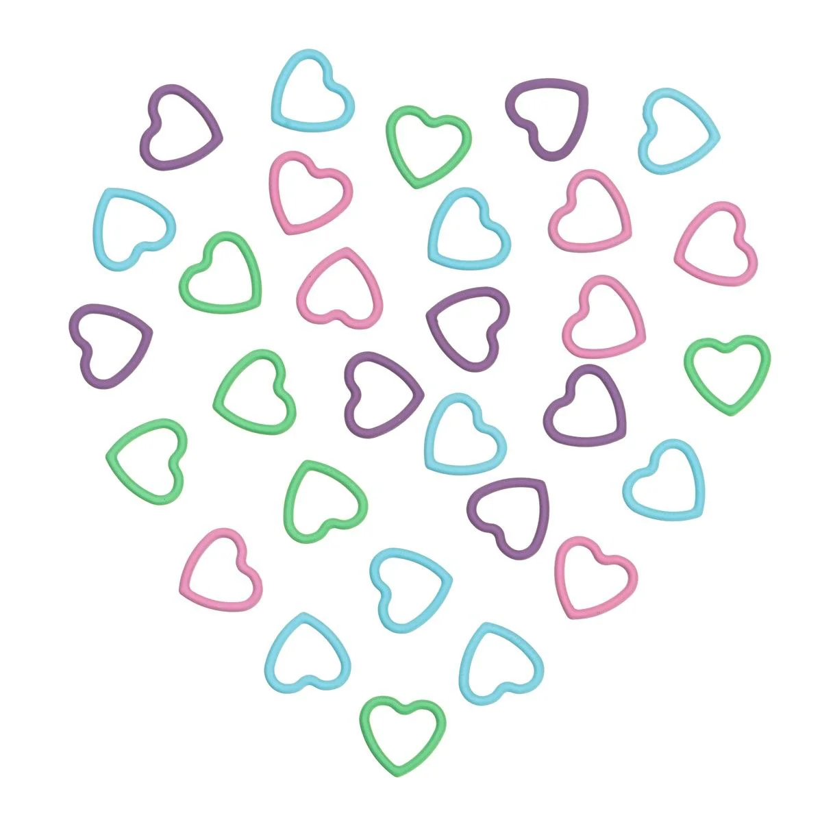 Metal stitch markers - Hearts - Image 2