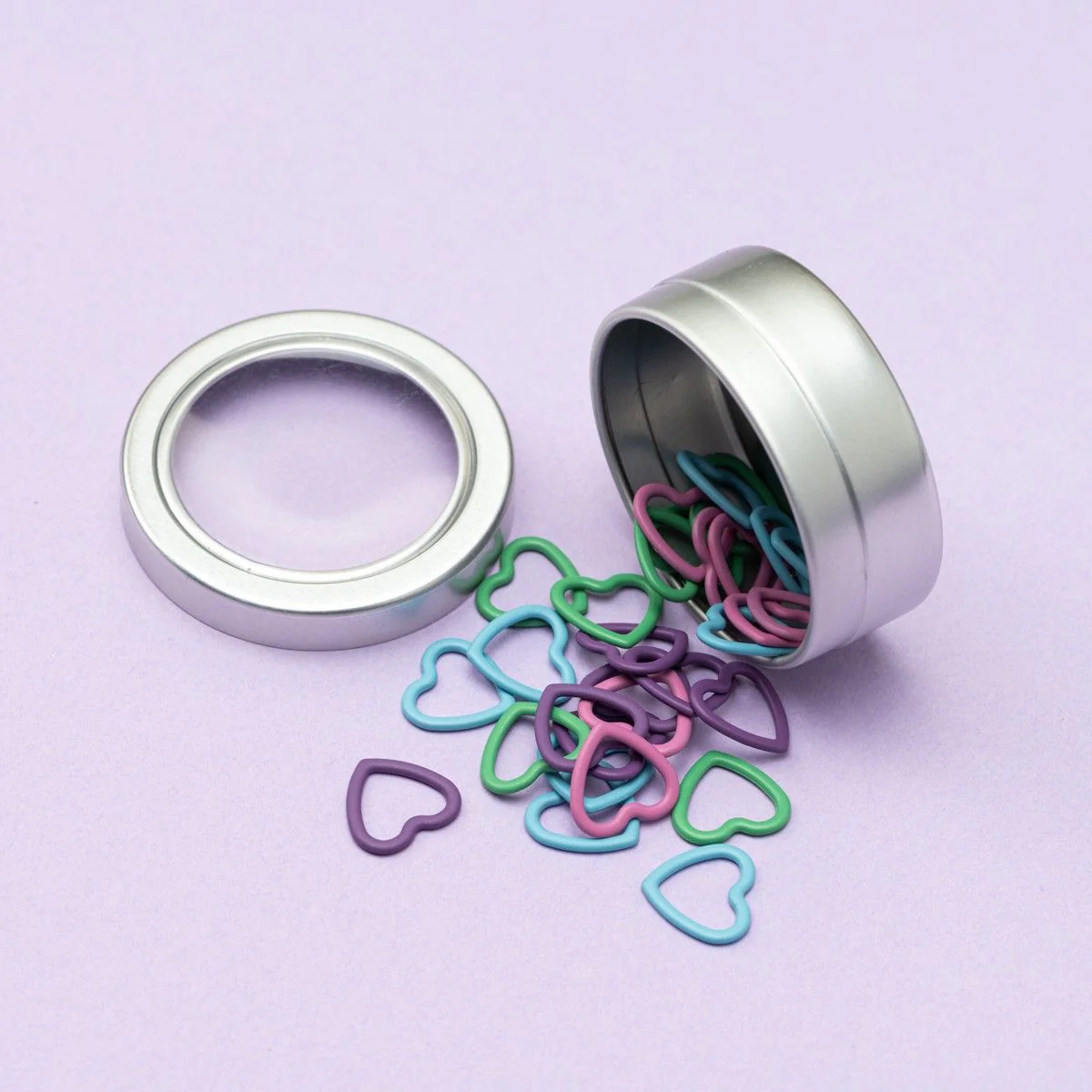 Metal stitch markers - Hearts - Image 3