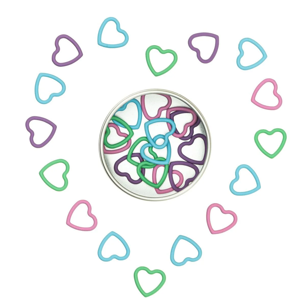 Metal stitch markers - Hearts - Image 4