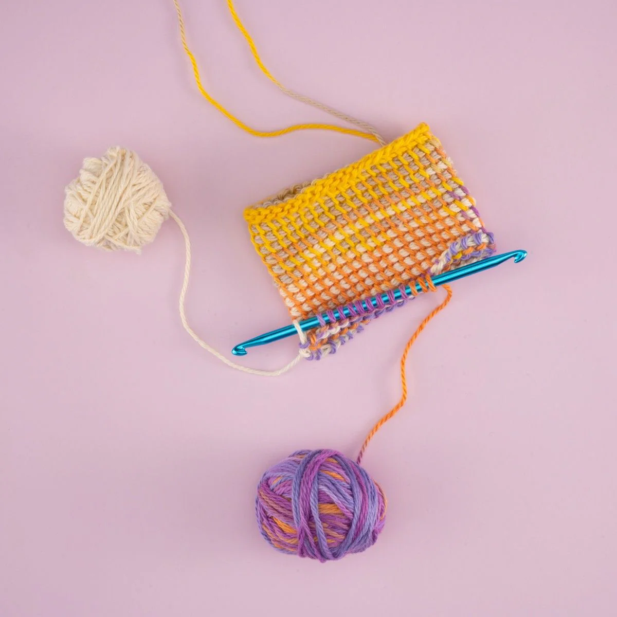 Alu Double Ended Tunisian Crochet Hook Set - 14 cm - Image 2