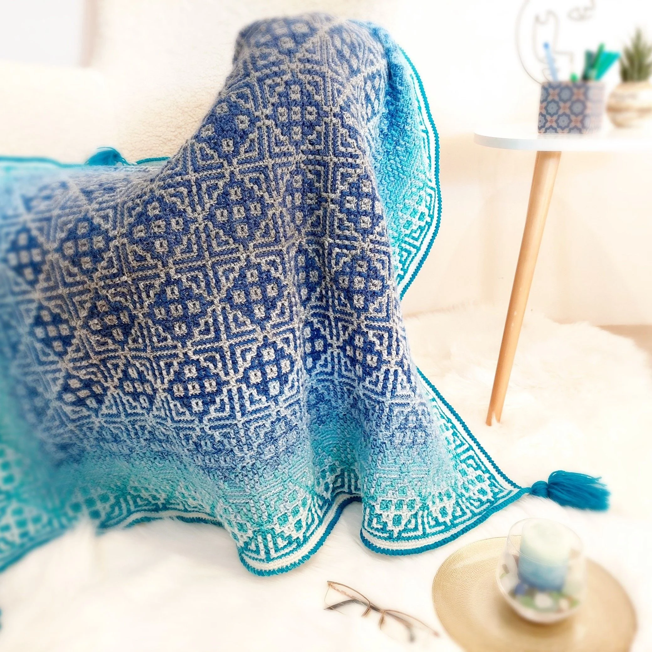 Sea Glass Mosaic - Blanket - Image 4