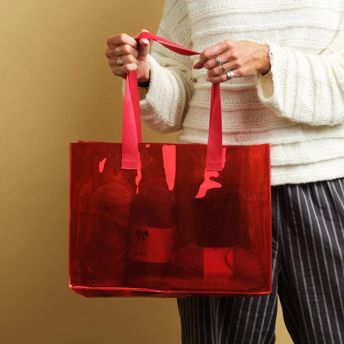 Clear Totebag - Red - Image 2