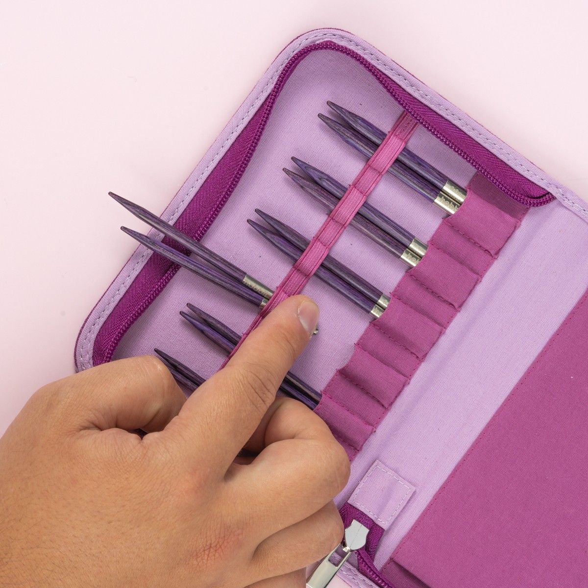 Betula Short Interchangeable Circular Needle Set Essential - Mulberry - Image 2