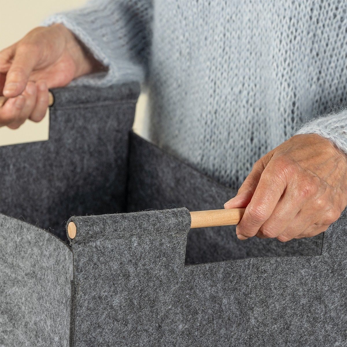Large Felt Basket - Image 2