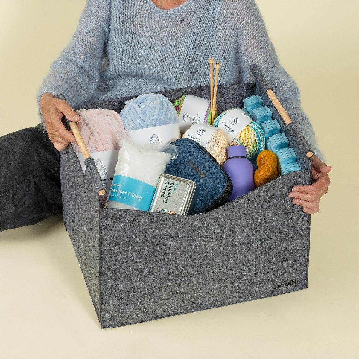 Large Felt Basket - Image 3