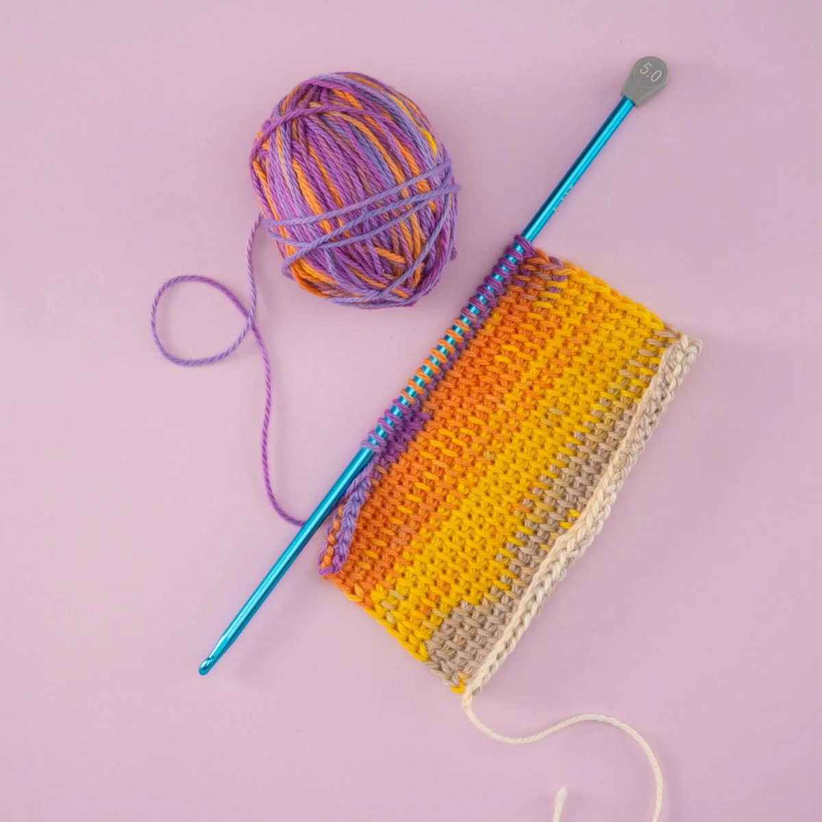 Alu Tunisian Crochet Hook - 27 cm (10.6 in) - Image 2