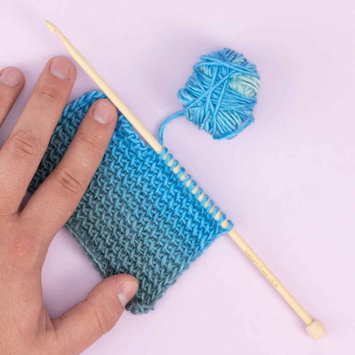 Bamboo Tunisian Crochet Hook - 25 cm (9.8 in) - Image 3