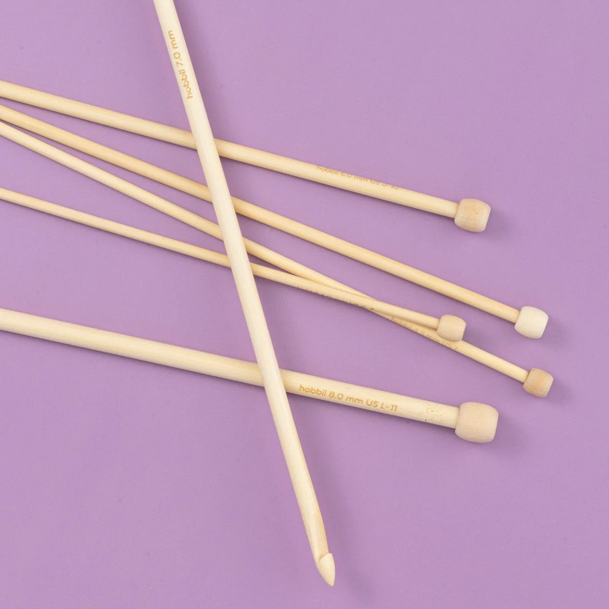 Bamboo Tunisian Crochet Hook Set - 25 cm (9.8 in) - Image 6
