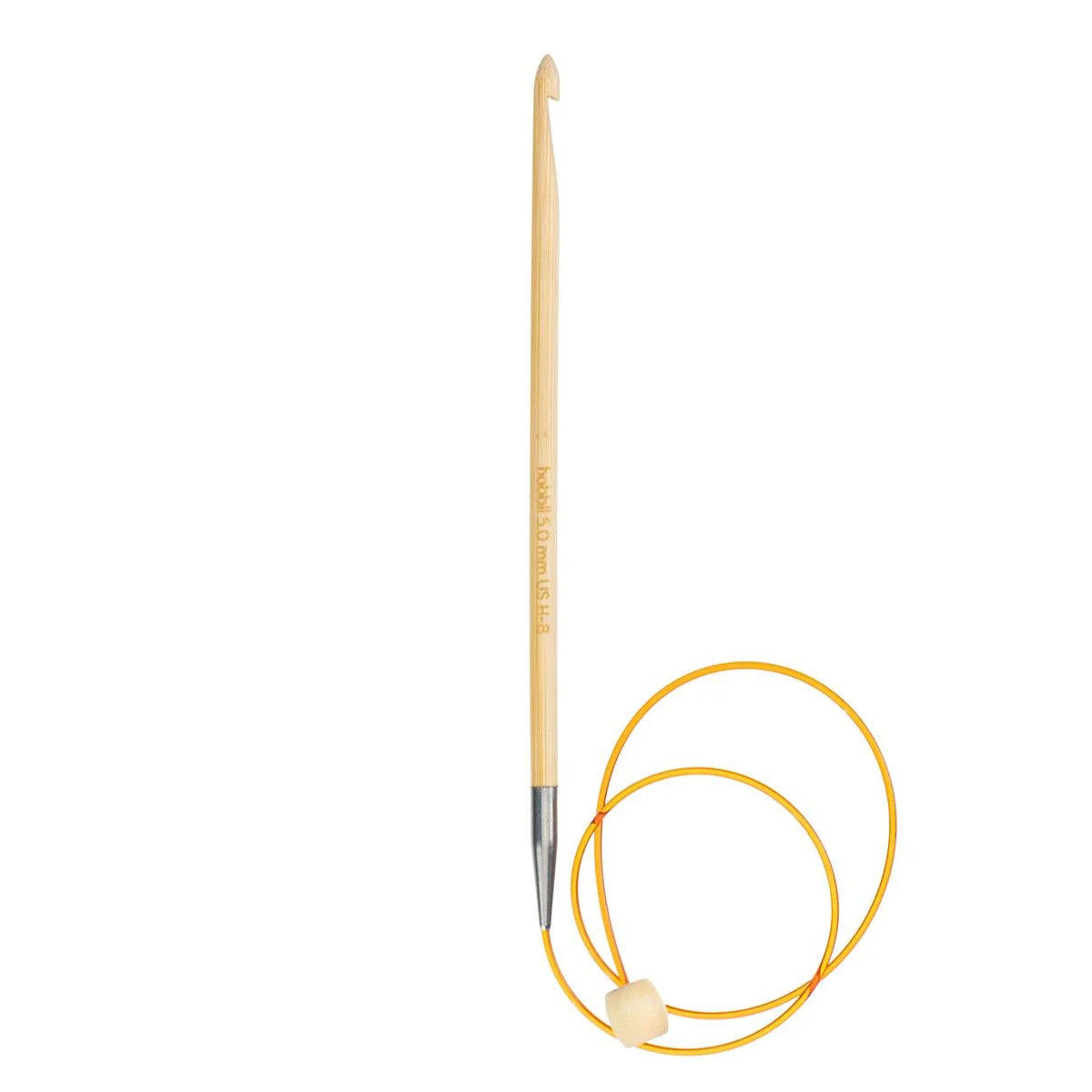 Bamboo Tunisian Crochet Hook with Wire - 50 cm (20 in)