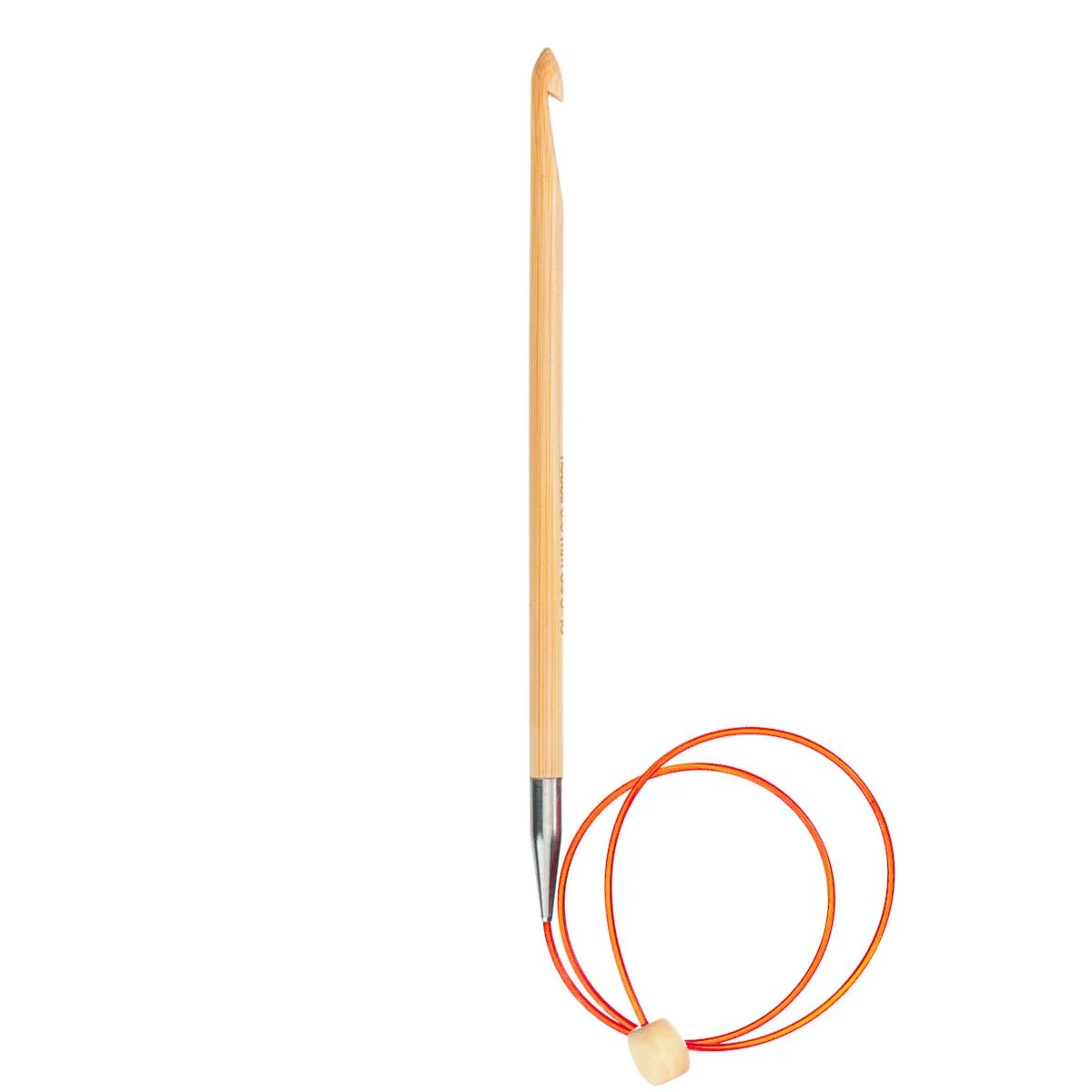 Bamboo Tunisian Crochet Hook with Wire - 50 cm (20 in) - Image 10