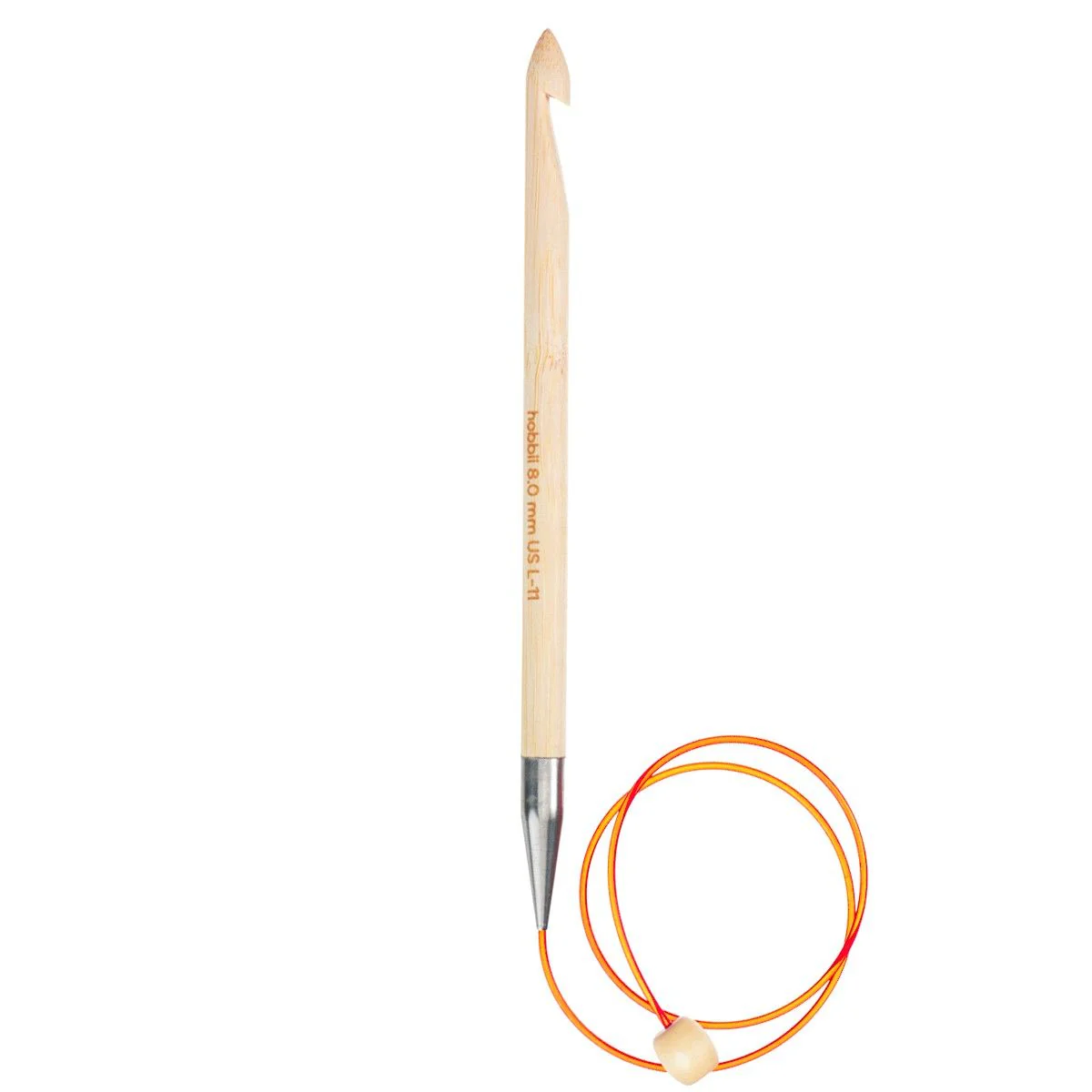 Bamboo Tunisian Crochet Hook with Wire - 50 cm (20 in) - Image 12