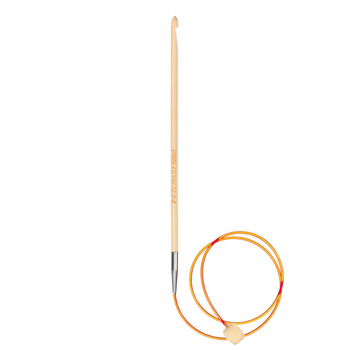 Bamboo Tunisian Crochet Hook with Wire - 50 cm (20 in) - Image 7
