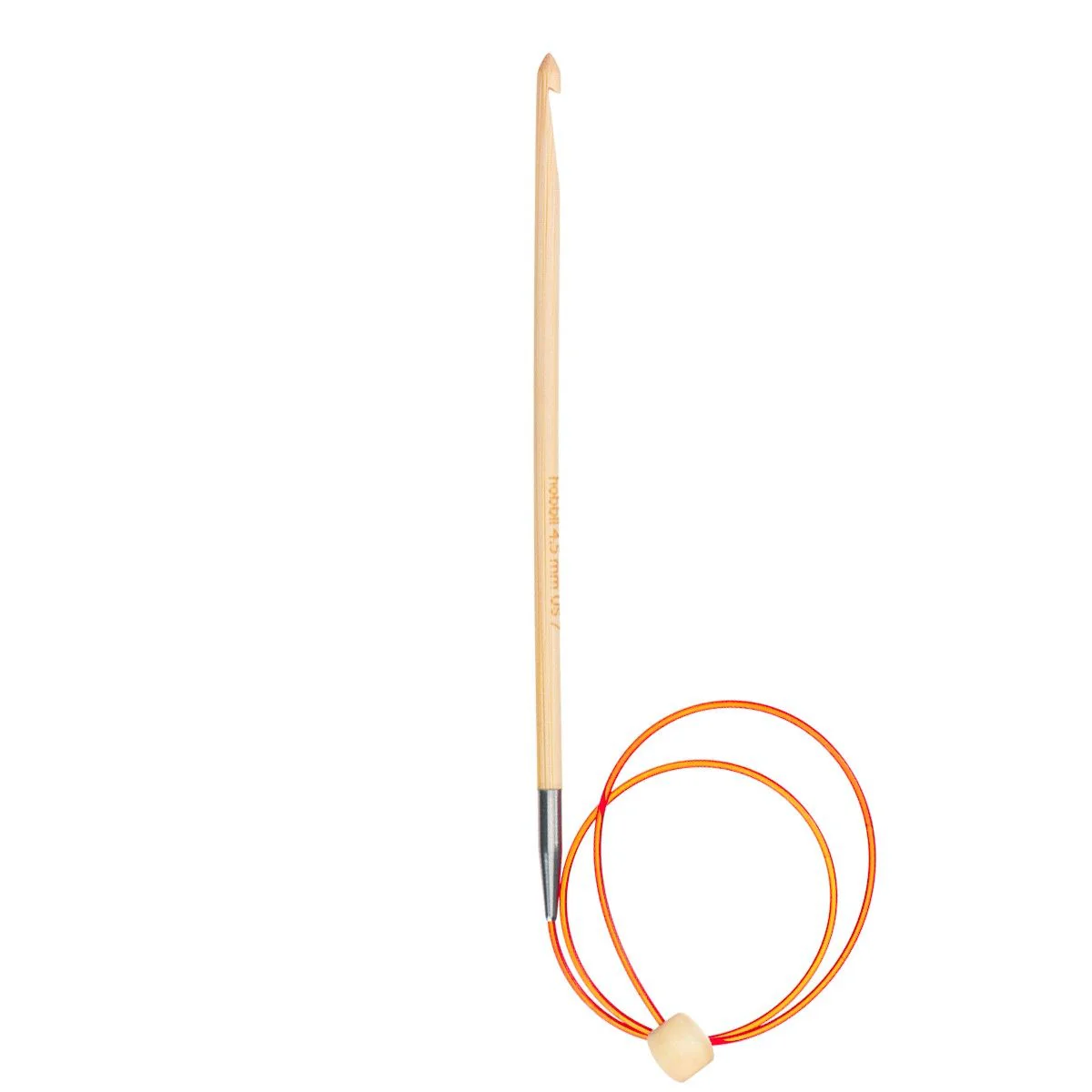 Bamboo Tunisian Crochet Hook with Wire - 50 cm (20 in) - Image 8