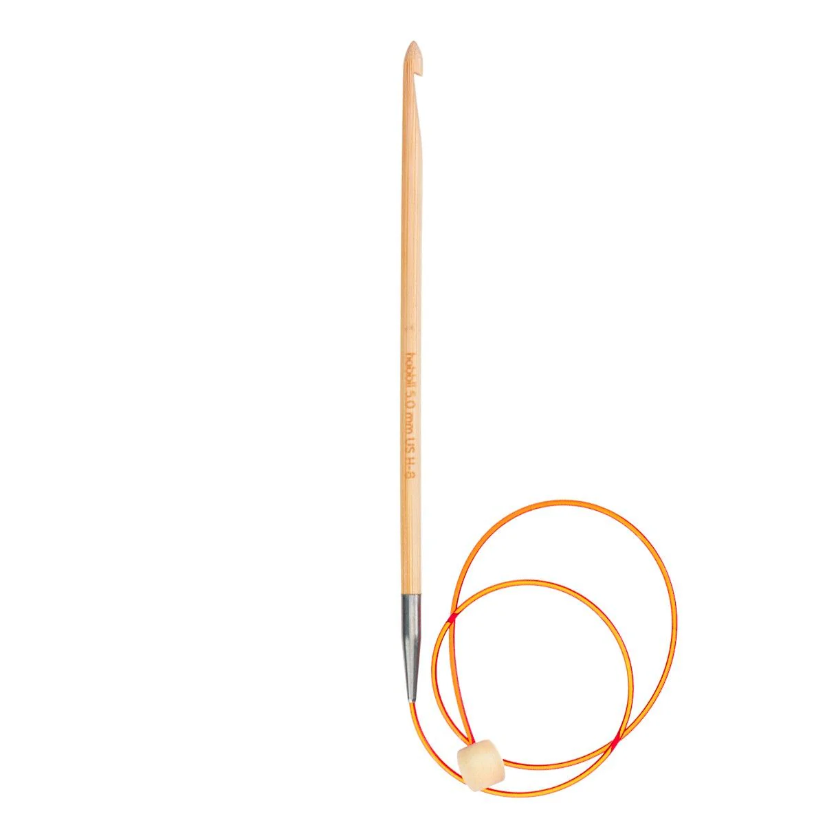 Bamboo Tunisian Crochet Hook with Wire - 50 cm (20 in) - Image 9