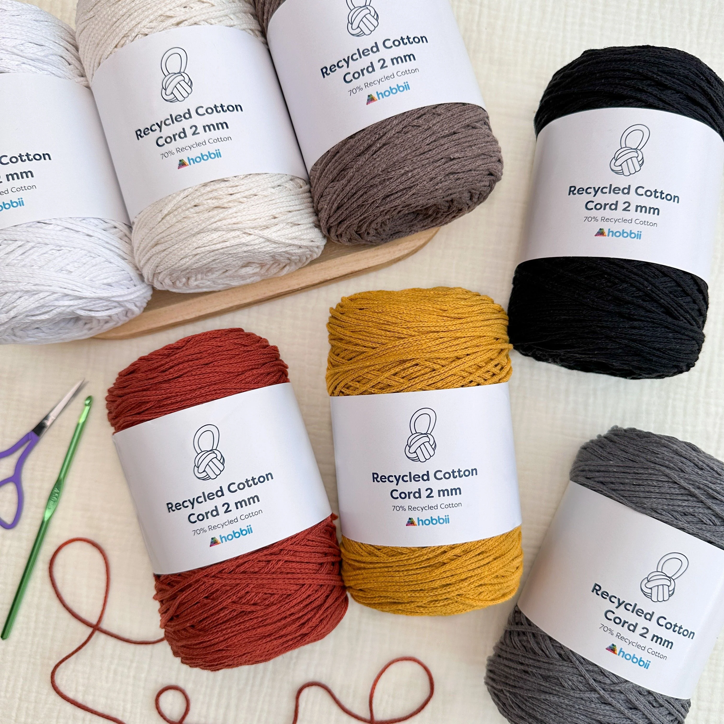 Recycled Cotton Cord (2 mm - 0.7 in) - Image 3